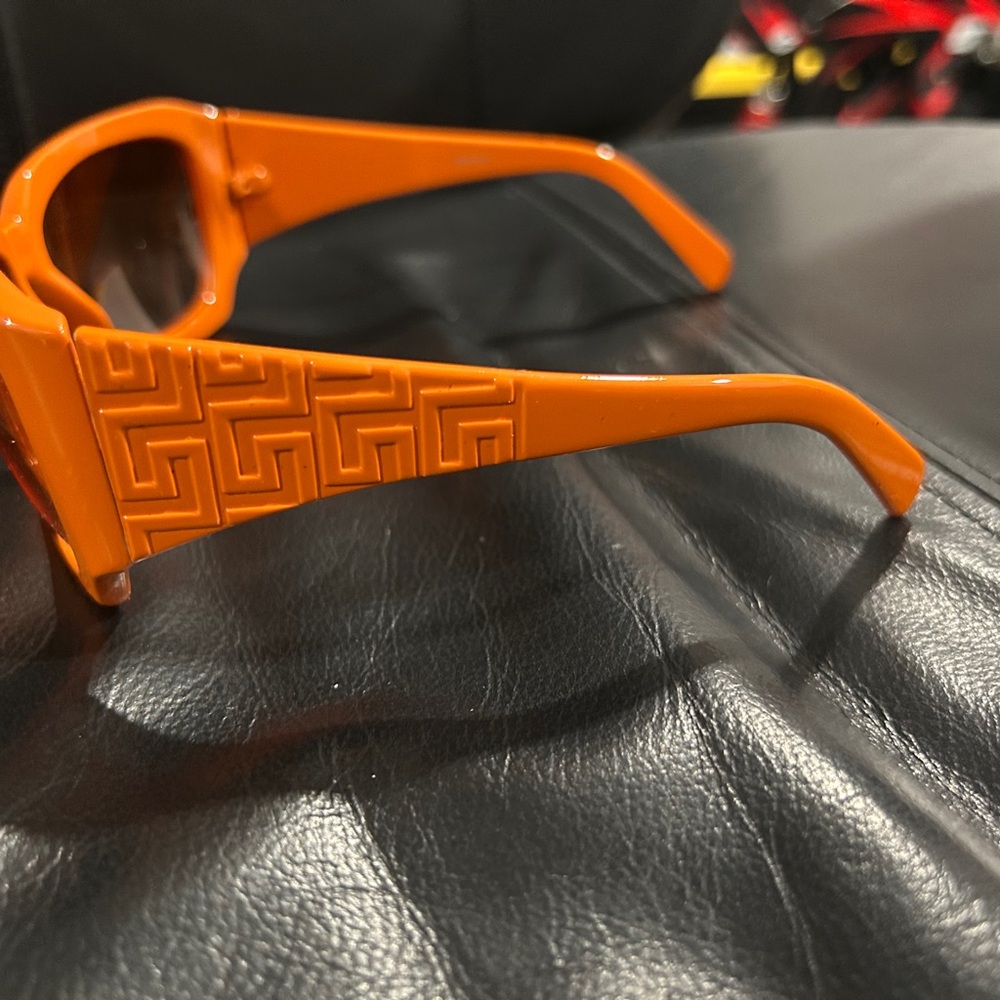 Orange Rectangular Sunglasses - image 5